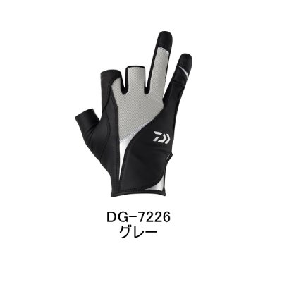 画像1: （26年4月新商品） ダイワ フィンガータッチジギンググローブ 3本カット DG-7226 グレー Mサイズ