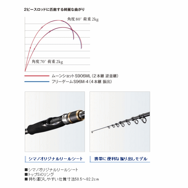 18年8月新商品 シマノ フリーゲーム S96m 4 仕舞寸法 2cm 8月発売予定 ご予約受付中 18年8月新商品 シマノ フリーゲーム S96m 4 仕舞寸法 2cm 8月発売予定 ご予約受付中