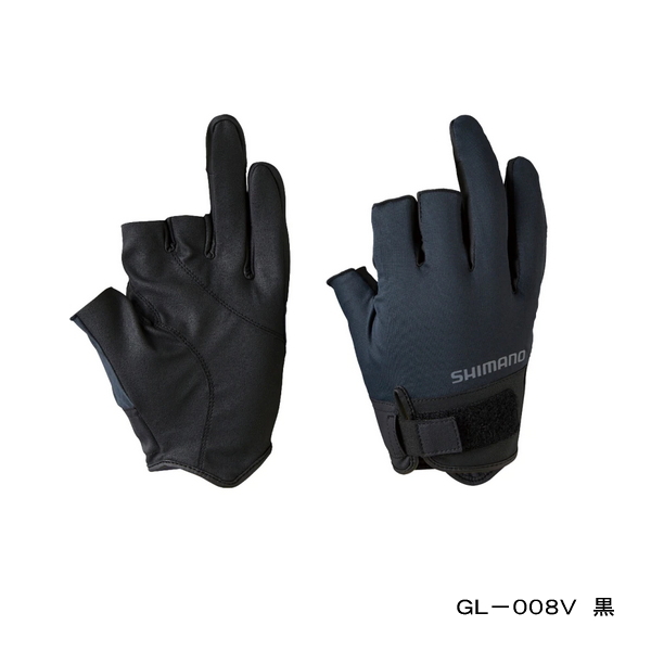 ≪'22年3月新商品！≫ シマノ ベーシック グローブ 3 GL-008V ブラック Lサイズ [3月発売予定/ご予約受付中]
