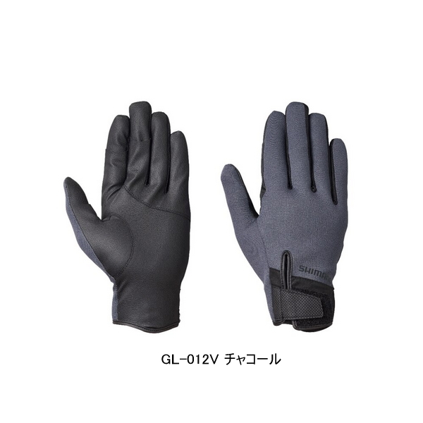 ≪'22年10月新商品！≫ シマノ タイタニューム・アルファ グローブ 指出し GL-012V チャコール Sサイズ [10月発売予定/ご予約受付中]