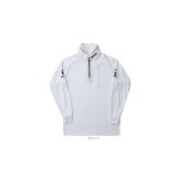 画像: ≪新商品！≫ サンライン DRYジップアップシャツ SCW-5527CW ホワイト Lサイズ