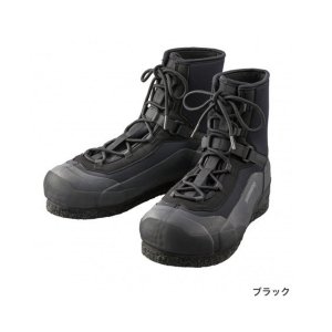 画像: ≪'21年3月新商品！≫ シマノ ロックショアウェットブーツ(ウォータードレイン・ピンフェルト) FS-080U ブラック 25.0cm [3月発売予定/ご予約受付中]