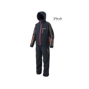 画像: ≪'22年11月新商品！≫ がまかつ ライトレインスーツ GM-3681 ブラック Lサイズ [11月発売予定/ご予約受付中]