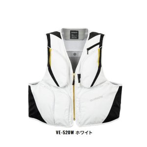 画像: ≪'23年3月新商品！≫ シマノ 2WAY ショートベスト VE-520W ホワイト 2XLサイズ [3月発売予定/ご予約受付中]