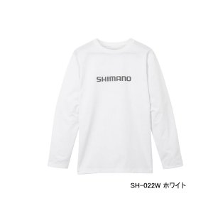 画像: ≪'23年3月新商品！≫ シマノ ドライロゴTシャツ ロングスリーブ SH-022W ホワイト Lサイズ [3月発売予定/ご予約受付中]