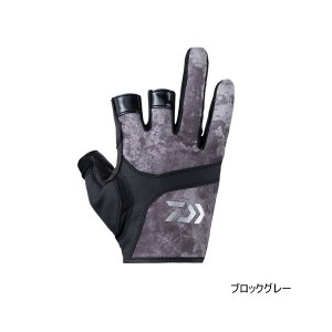 画像: ≪'23年4月新商品！≫ ダイワ ゲームグローブ 3本カット DG-8023 ブロックグレー Lサイズ