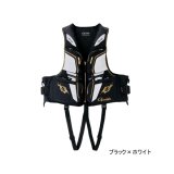 画像: がまかつ フローティングベスト GM-2193 ブラック×ホワイト Lサイズ