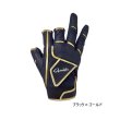 画像1: がまかつ コーデュラ(R) トーナメントグローブ(3本切) GM-7290 ブラック×ゴールド Lサイズ
