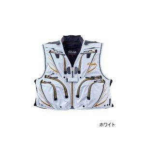画像: がまかつ ハーフメッシュベスト GM-2327 ホワイト Lサイズ