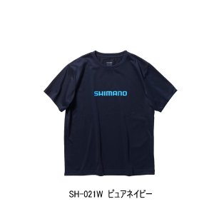 画像: ≪'24年3月新商品！≫ シマノ ドライロゴTシャツ ショートスリーブ SH-021W ピュアネイビー XSサイズ [3月発売予定/ご予約受付中]