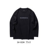 画像: ≪'24年3月新商品！≫ シマノ ドライロゴTシャツ ロングスリーブ SH-022W ブラック Sサイズ [3月発売予定/ご予約受付中]