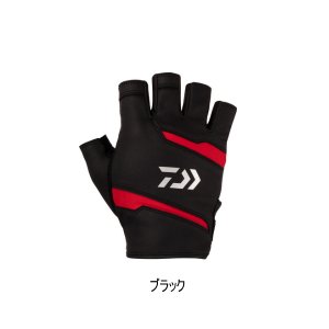 画像: ≪'24年4月新商品！≫ ダイワ レザーフィットグローブ 5本カット DG-1524 ブラック XLサイズ