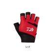 画像1: ≪'24年4月新商品！≫ ダイワ レザーフィットグローブ 5本カット DG-1524 レッド XLサイズ