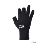 画像: ≪'24年9月新商品！≫ ダイワ タイタニューム アルファ(TM) グローブ 3本カット DG-7624W ブラック XLサイズ
