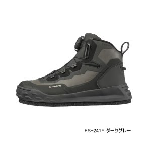画像: ≪'25年1月新商品！≫ シマノ ジオロック ウェーディングシューズ プロ カットピンフェルト FS-241Y ダークグレー 24.0cm [1月発売予定/ご予約受付中]