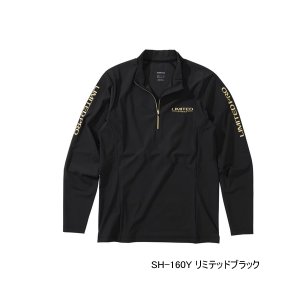 画像: ≪'25年3月新商品！≫ シマノ リミテッド プロ ウォーターリペル ハーフジップシャツ SH-160Y リミテッドブラック 2XLサイズ [3月発売予定/ご予約受付中]