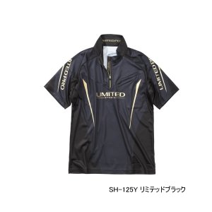 画像: ≪'25年3月新商品！≫ シマノ リミテッド プロ ハーフジップシャツ ショートスリーブ SH-125Y リミテッドブラック Sサイズ [3月発売予定/ご予約受付中]
