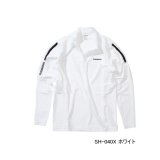 画像: ≪'25年3月新商品！≫ シマノ ウォーターリペル ハーフジップシャツ ロングスリーブ SH-040X ホワイト XLサイズ [3月発売予定/ご予約受付中]