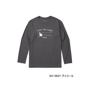 画像: ≪'25年3月新商品！≫ シマノ サン プロテクション Tシャツ ロングスリーブ SH-062Y チャコール Sサイズ [3月発売予定/ご予約受付中]