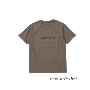 画像: ≪'25年3月新商品！≫ シマノ ドライロゴTシャツ ショートスリーブ SH-021W ダークカーキ XLサイズ [3月発売予定/ご予約受付中]