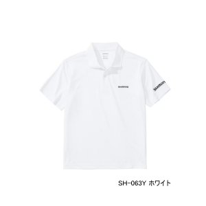 画像: ≪'25年3月新商品！≫ シマノ サン プロテクション ポロシャツ SH-063Y ホワイト Sサイズ [3月発売予定/ご予約受付中]