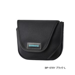 画像: ≪'25年3月新商品！≫ シマノ リールガード スピニングハンドル付タイプ BP-070Y ブラック Lサイズ [3月発売予定/ご予約受付中]