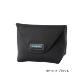 画像: ≪'25年3月新商品！≫ シマノ リールガード スピニングハンドル取外しタイプ BP-071Y ブラック Lサイズ [3月発売予定/ご予約受付中]