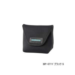 画像: ≪'25年3月新商品！≫ シマノ リールガード スピニングハンドル取外しタイプ BP-071Y ブラック Sサイズ [3月発売予定/ご予約受付中]