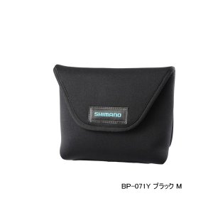 画像: ≪'25年3月新商品！≫ シマノ リールガード スピニングハンドル取外しタイプ BP-071Y ブラック Mサイズ [3月発売予定/ご予約受付中]