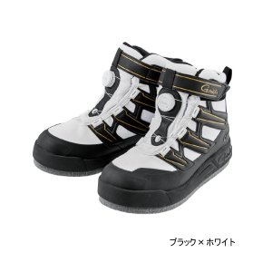 画像: ≪'25年5月新商品！≫ がまかつ Gスペック フェルトスパイクシューズ(パワータイプ) GM-4550 ブラック×ホワイト 3Sサイズ [5月発売予定/ご予約受付中]