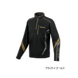 画像: ≪'25年4月新商品！≫ がまかつ UDジップシャツ GM-3778 ブラック×ゴールド Lサイズ [4月発売予定/ご予約受付中]