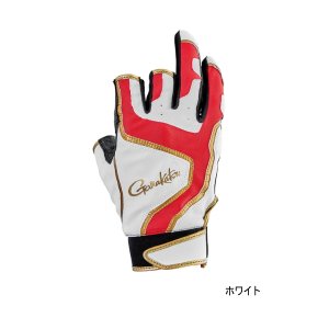 画像: ≪'25年5月新商品！≫ がまかつ ストレッチフィッシンググローブ(3本切) GM-7306 ホワイト Mサイズ [5月発売予定/ご予約受付中]