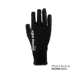 画像: ≪'25年5月新商品！≫ がまかつ UVカットグローブ GM-7304 ブラック×チャコール(マリンボックス) Mサイズ [5月発売予定/ご予約受付中]