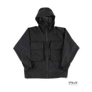 画像: ≪'25年5月新商品！≫ アブガルシア 3レイヤー ウォータープルーフ エクスプローラーシェルジャケット ブラック Mサイズ 【返品不可】
