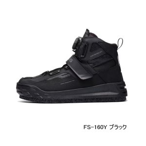 画像: ≪'25年9月新商品！≫ シマノ ジオロック DS+シューズ カットラバーピンフェルト FS-160Y ブラック 23.0cm [9月発売予定/ご予約受付中]