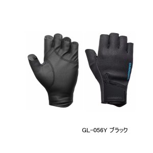 画像: ≪'25年10月新商品！≫ シマノ 03 タイタニューム・アルファ グローブ 5 GL-056Y ブラック Mサイズ [10月発売予定/ご予約受付中]