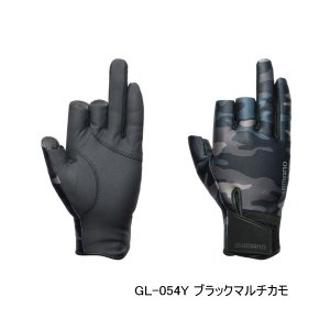 画像: ≪'25年10月新商品！≫ シマノ 03 タイタニューム・アルファ グローブ 3 GL-054Y ブラックマルチカモ Mサイズ [10月発売予定/ご予約受付中]
