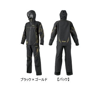 画像: ≪'25年10月新商品！≫ がまかつ アルテマシールドプロオールウェザースーツ GM-3798 ブラック×ゴールド Mサイズ [10月発売予定/ご予約受付中]