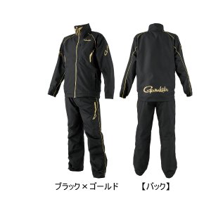 画像: ≪'25年10月新商品！≫ がまかつ ウィンドブレーカースーツ GM-3791 ブラック×ゴールド Mサイズ [10月発売予定/ご予約受付中]