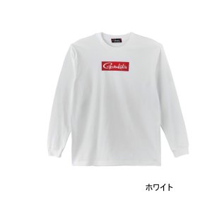 画像: ≪'25年9月新商品！≫ がまかつ ロングスリーブTシャツ(ボックスロゴ) GM-3811 ホワイト Sサイズ [9月発売予定/ご予約受付中]