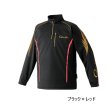 画像1: ≪'25年10月新商品！≫ がまかつ 2WAYウォームジップシャツ GM-3766 ブラック×レッド Lサイズ [10月発売予定/ご予約受付中]