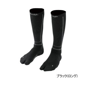 画像: ≪'25年9月新商品！≫ がまかつ コンプレッションソックス(先割) GM-3812 ブラック(ロング) Mサイズ [9月発売予定/ご予約受付中]