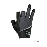 画像: ≪'25年4月新商品！≫ ダイワ コーデュラ(R) ジギンググローブ 3本カット DG-7625 グレー Mサイズ