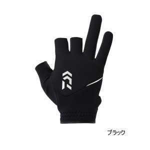 画像: ≪'25年9月新商品！≫ ダイワ 防寒ライトグリップグローブ 3本カット DG-6225W ブラック Mサイズ