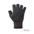 画像1: ≪'25年9月新商品！≫ ダイワ 防風ベルトレスグローブ 5本カット DG-8125W チャコール Lサイズ