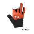 画像1: ≪'25年9月新商品！≫ ダイワ 防風グローブ 3本カット DG-8922W ホットオレンジ Mサイズ