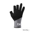 画像1: ≪'25年9月新商品！≫ ダイワ タイタニューム アルファ(TM) グローブ 3本カット DG-7325W ライトグレー XLサイズ