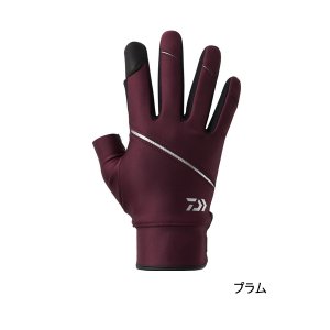 画像: ≪'25年9月新商品！≫ ダイワ キャスティンググローブ 2本カット DG-3025W プラム XLサイズ