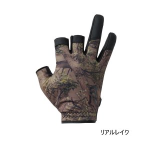 画像: ≪'25年9月新商品！≫ ダイワ 防寒ゲームグローブ 3本カット DG-6525W リアルレイク XLサイズ
