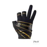 画像: ≪'25年9月新商品！≫ ダイワ トーナメント グローブ 3本カット DG-1225T ブラック 2XLサイズ
